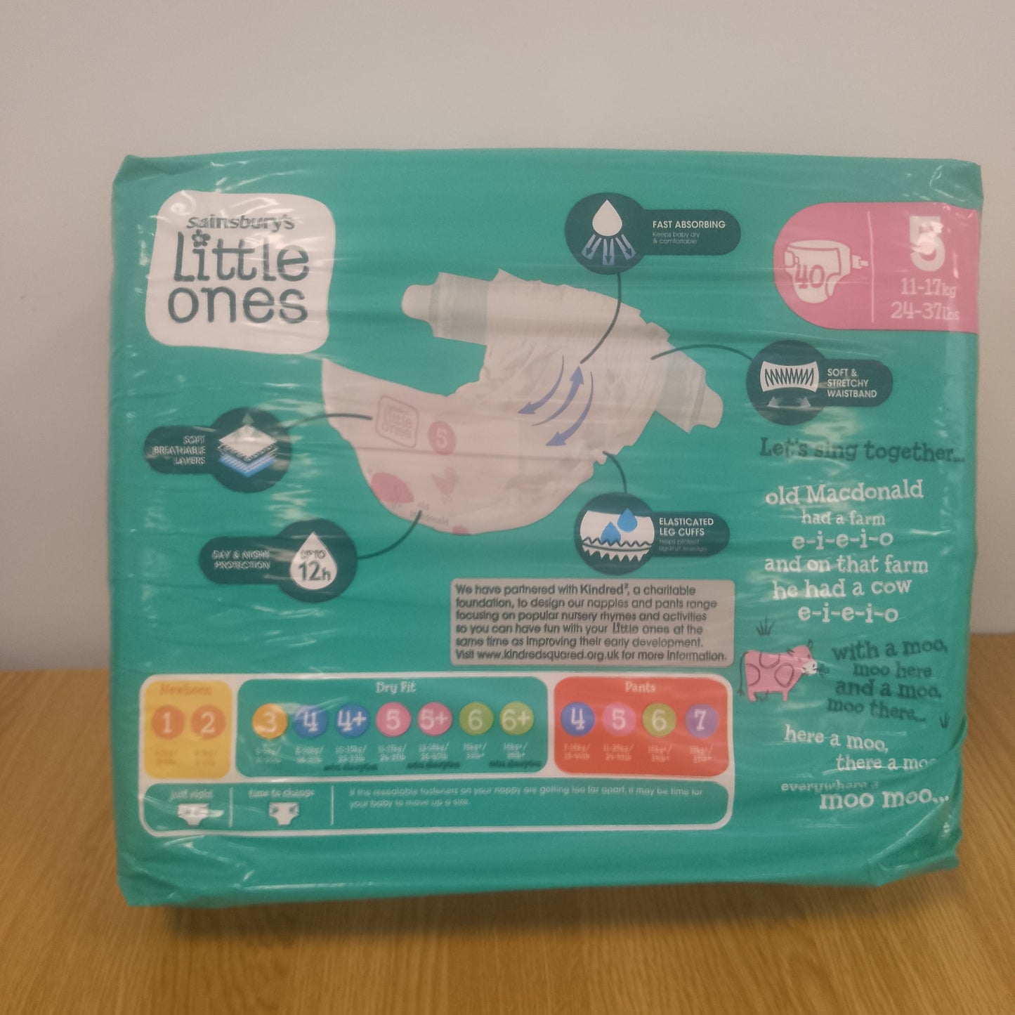 Sainsburys Little Ones Dry Fit Size 5 Junior Nappies x 40