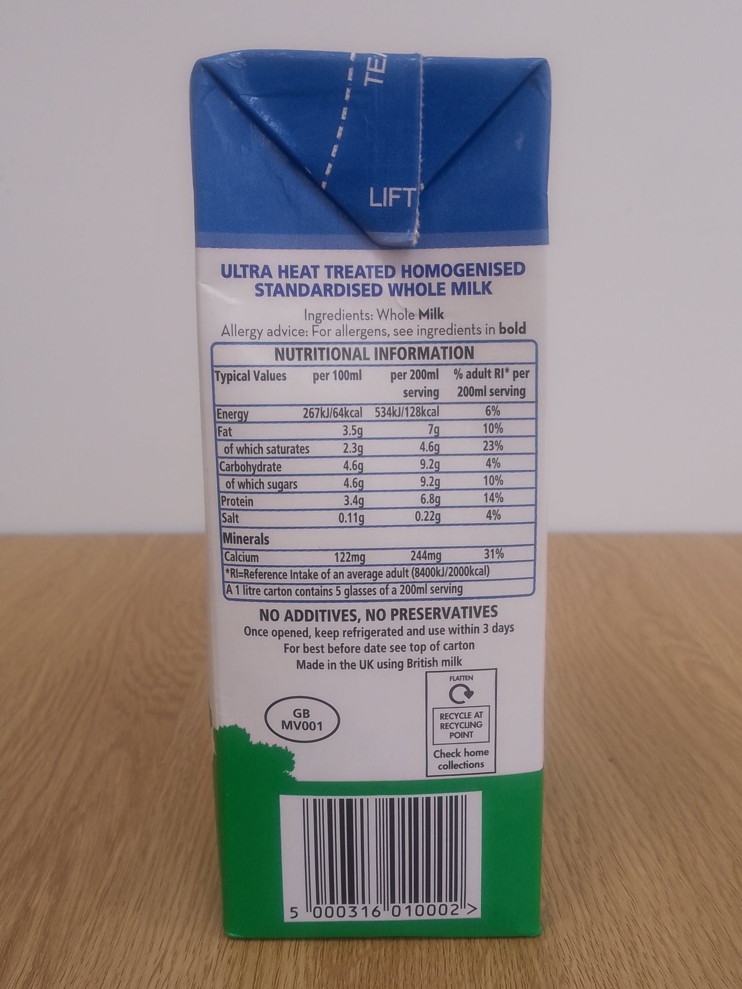 UHT Whole Milk 1L