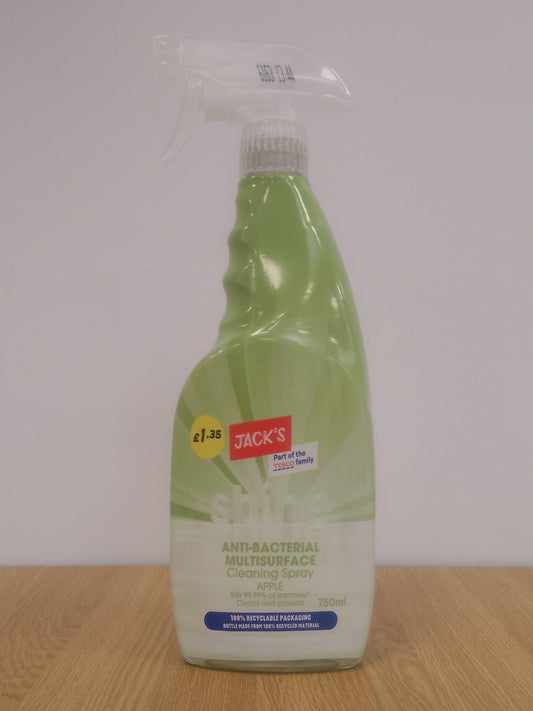 Jacks Anti-Bacterial Multisurface Cleaning Spray - Apple 750ml
