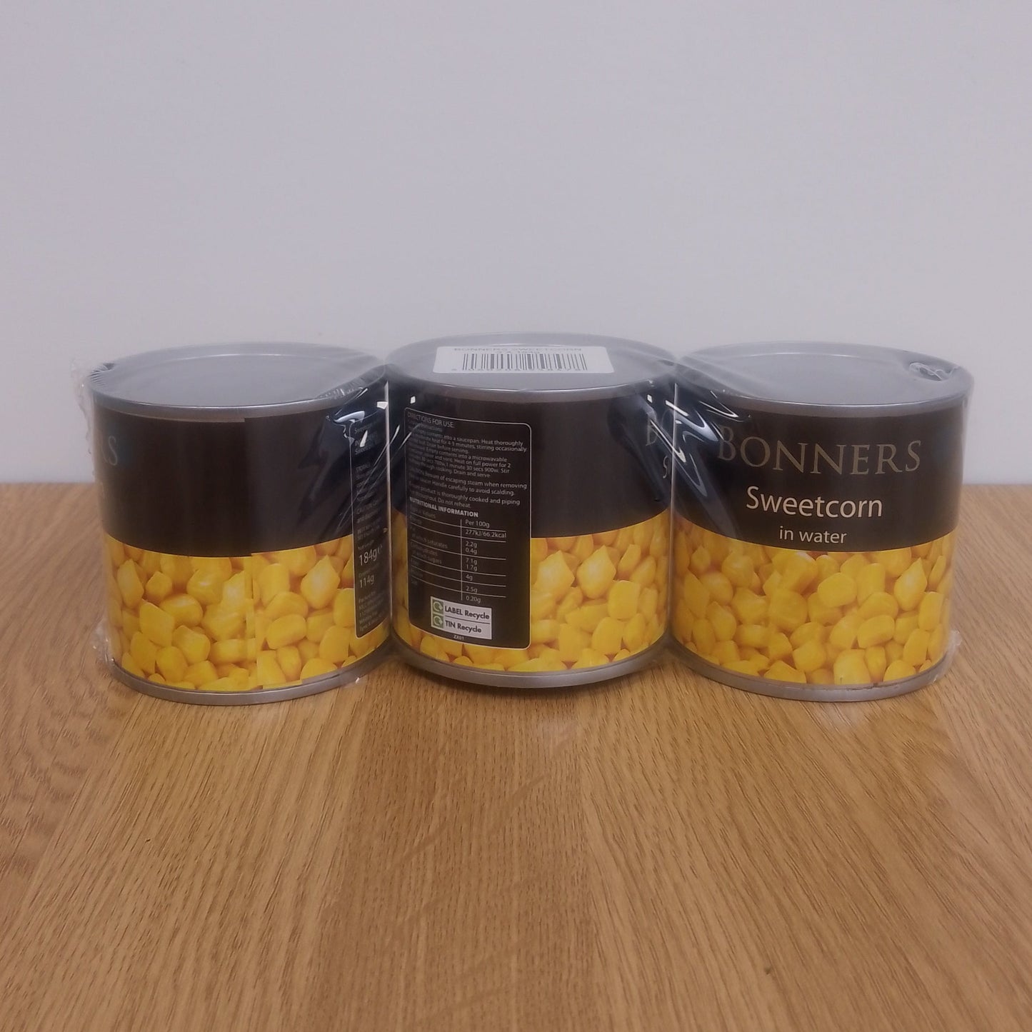 Bonners Sweetcorn in water 3pk (3 x 184g)
