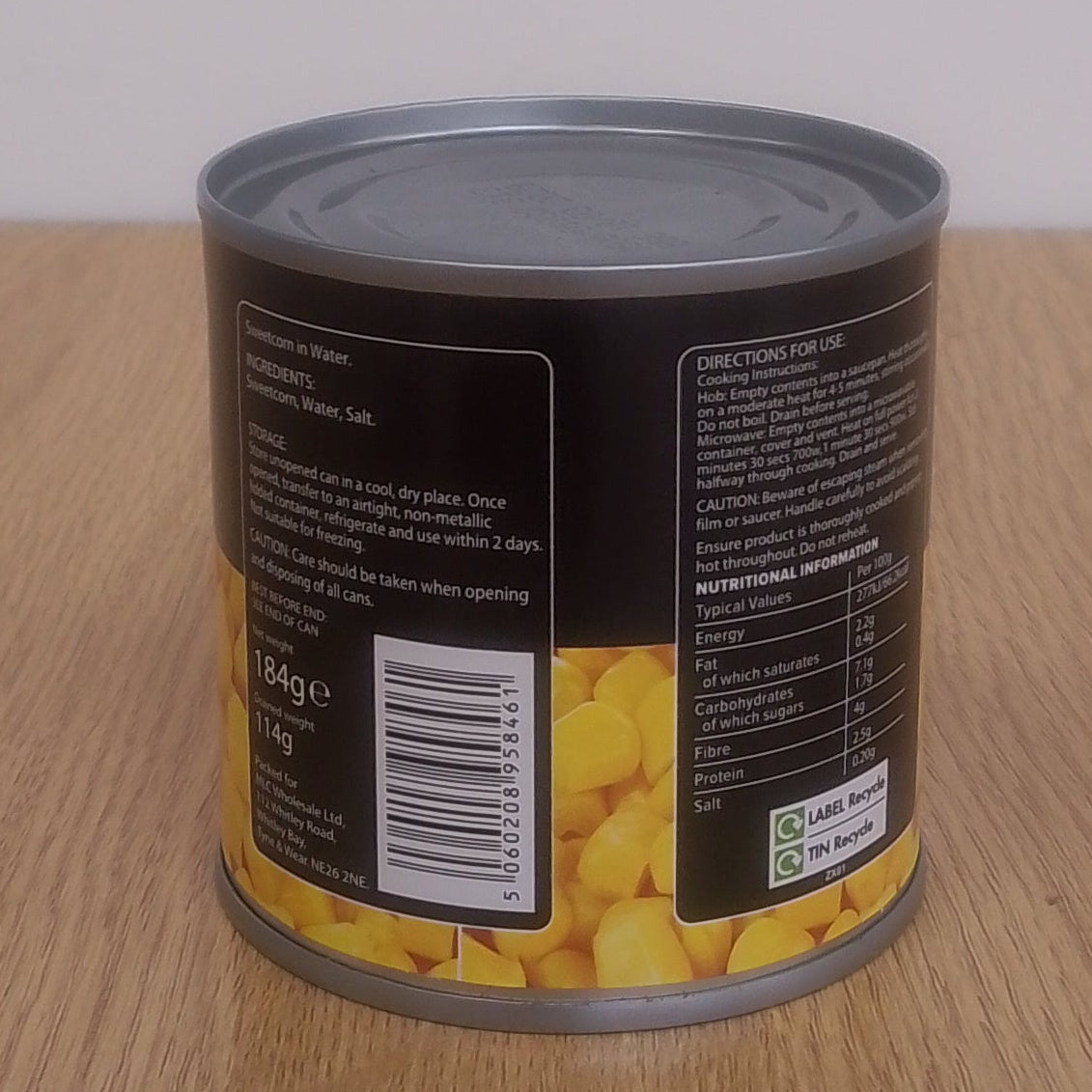 Bonners Sweetcorn in water 3pk (3 x 184g)