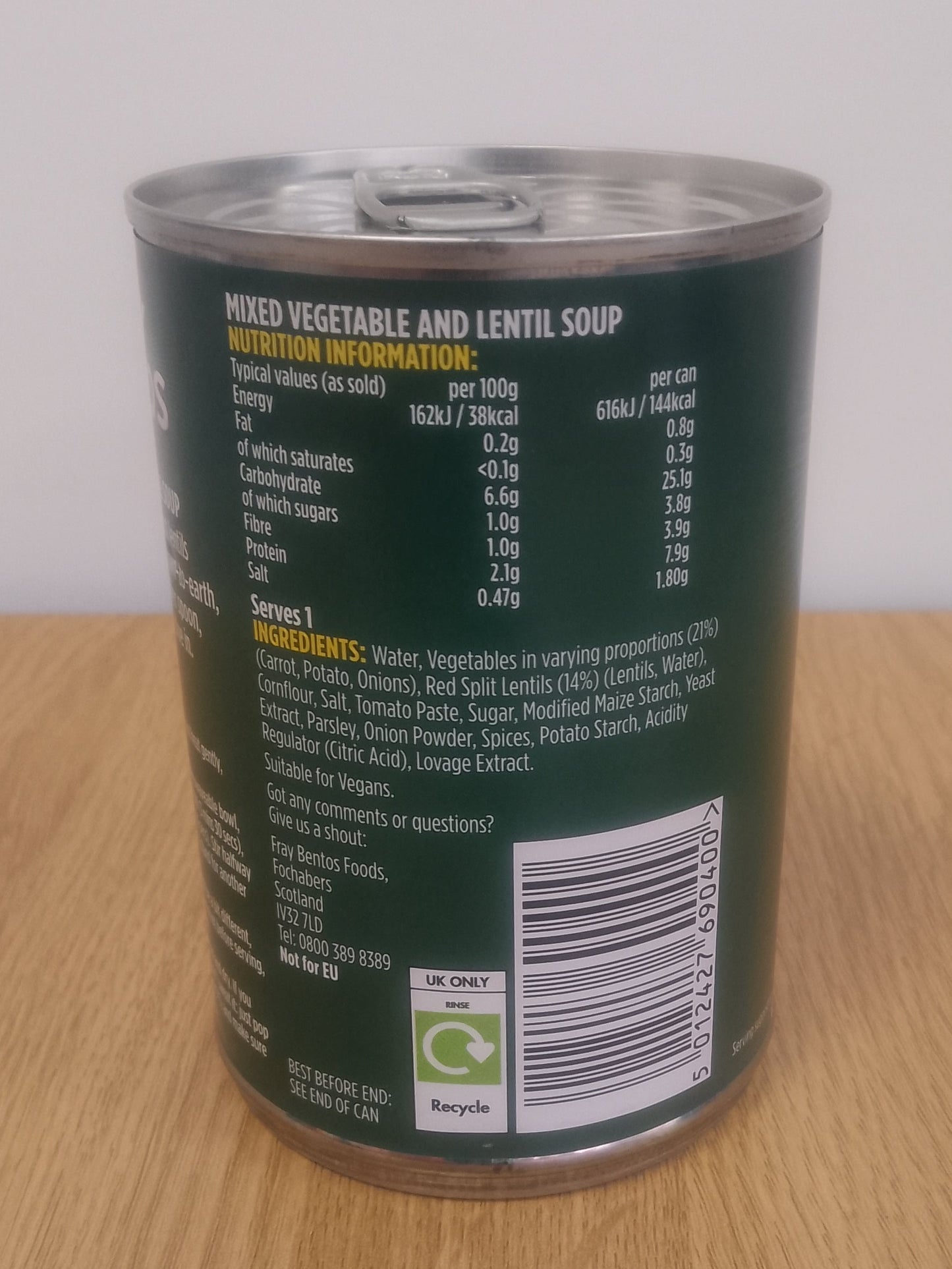 Fray Bentos Lentil & Vegetable Soup 380g