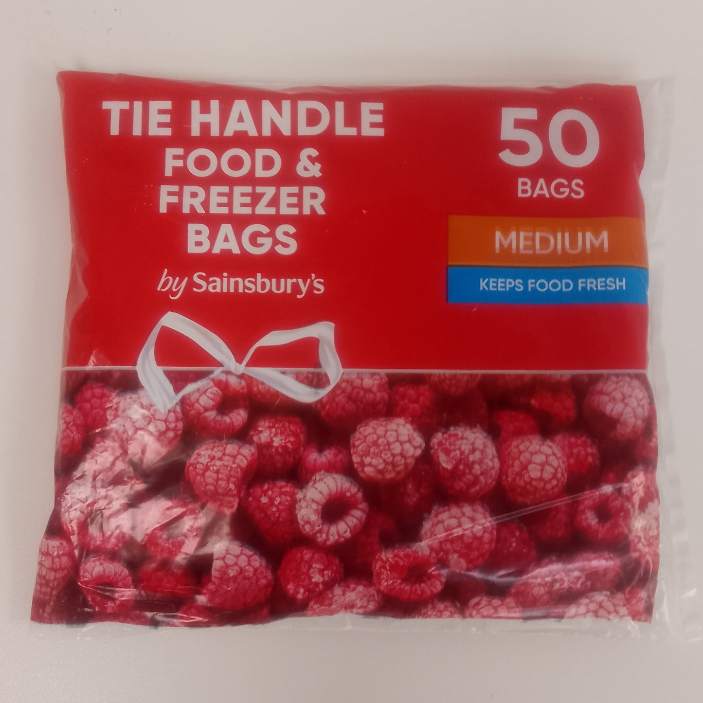 Sainsburys Medium Tie Handle Food & Freezer Bags x 50