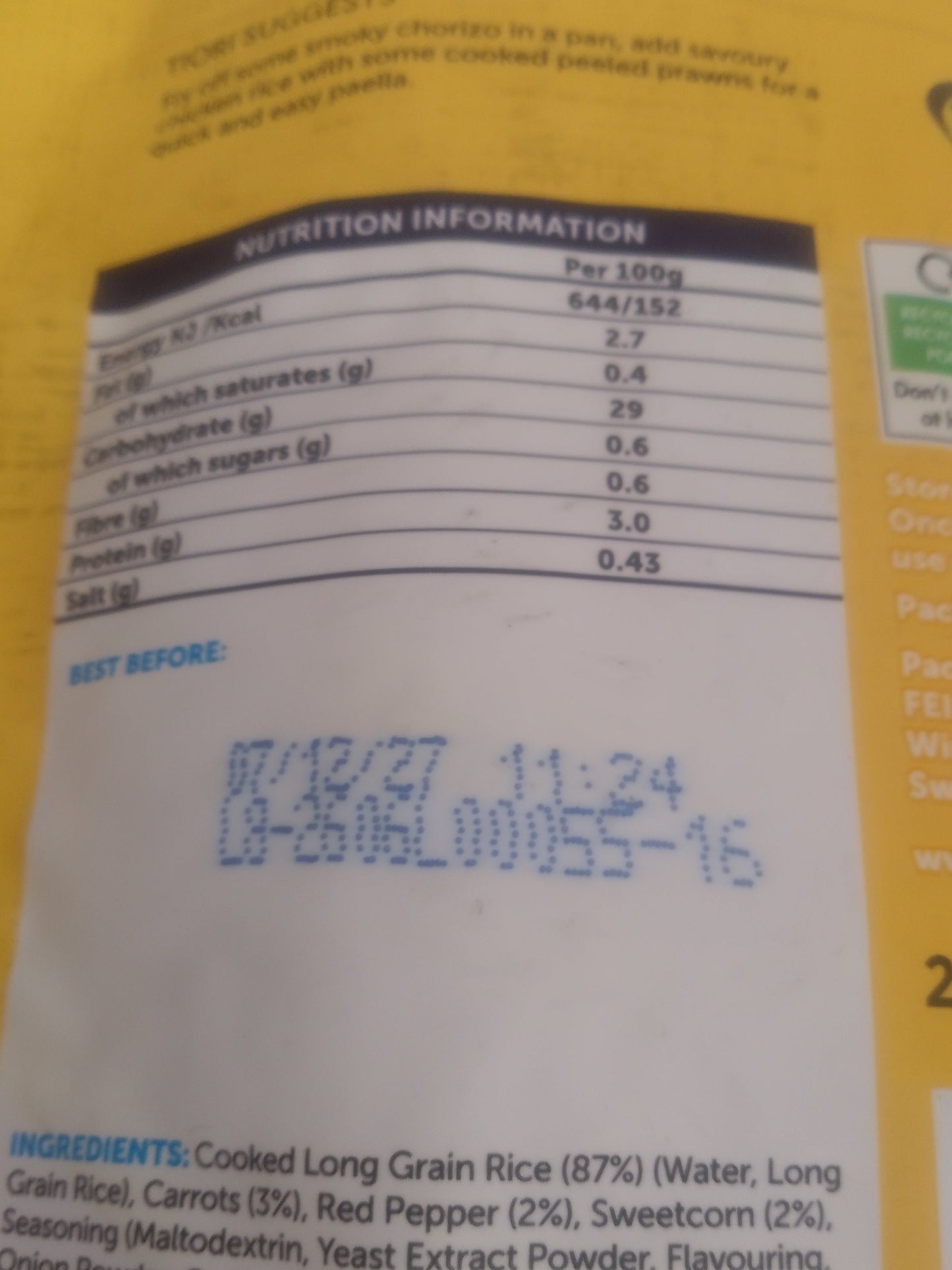 Tiori Savoury Chicken Flavoured Rice 250g