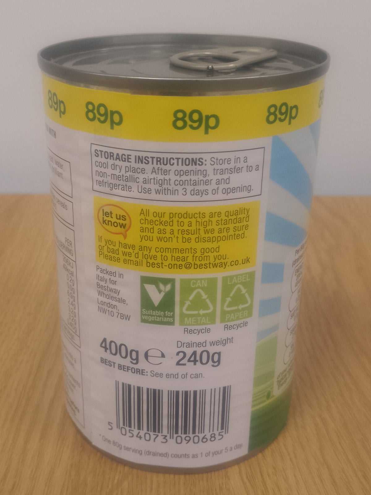 Best In Processed Peas in Water 400g