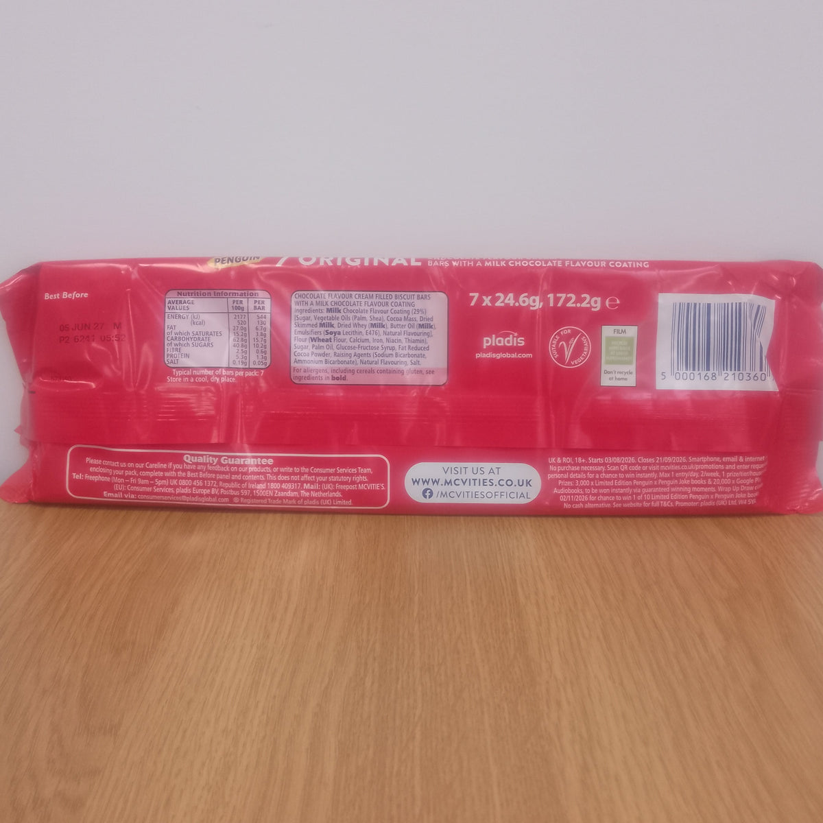 McVities Penguin Original Biscuit Multipack 7 x 24.6g