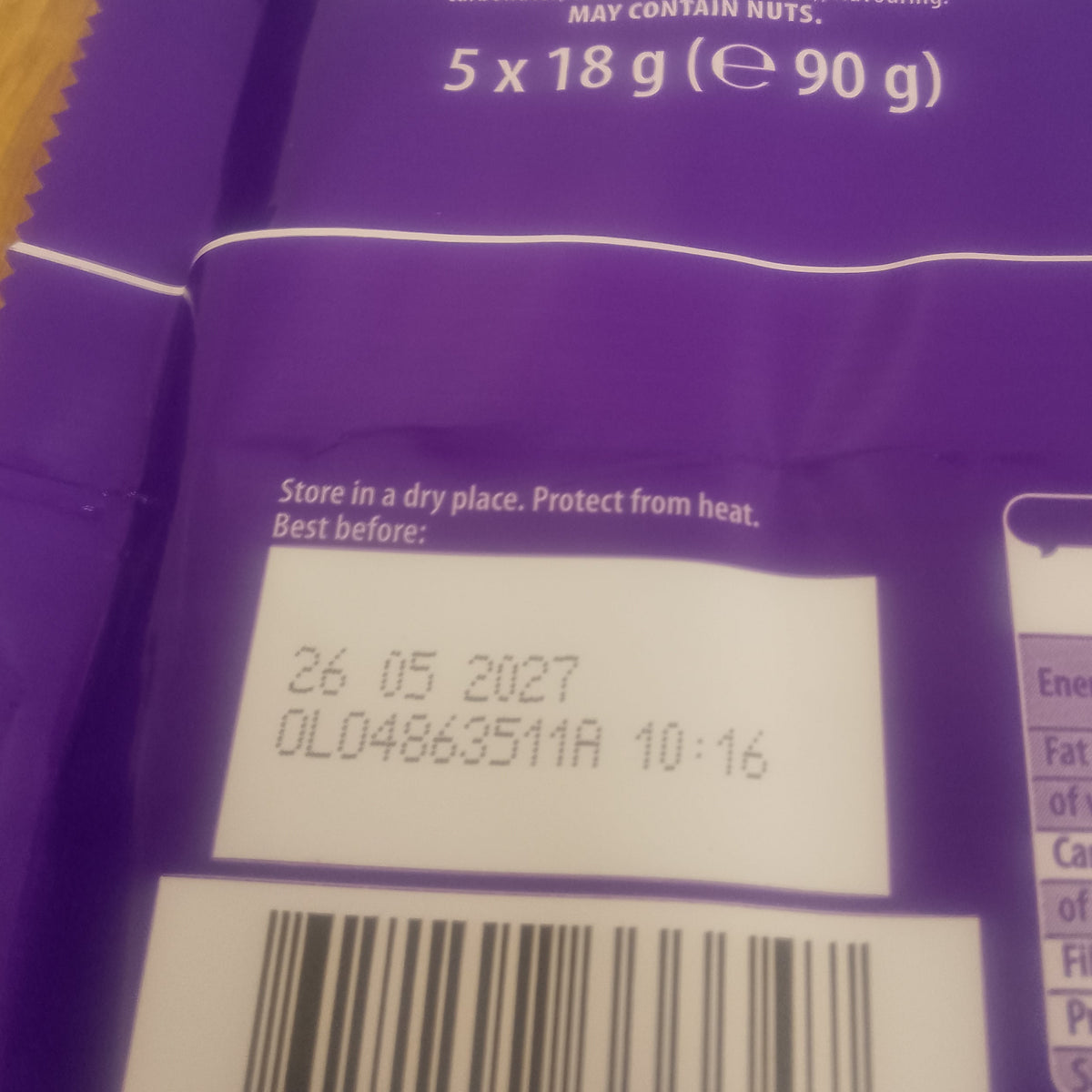 Cadburys Timeout 5 x 18g Milk Chocolate Wafer Multipack