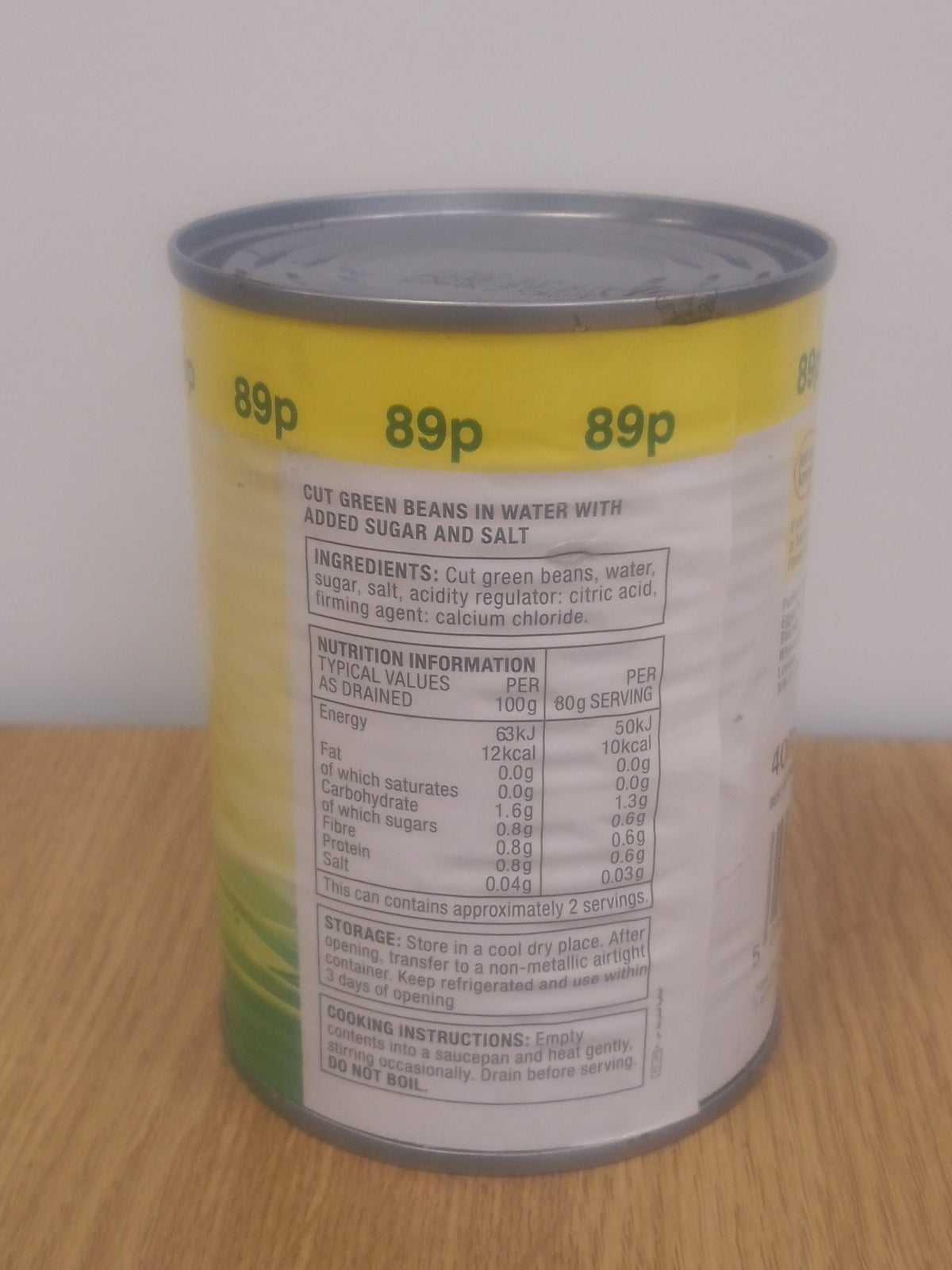 Best In Cut Green Beans in Water 400g