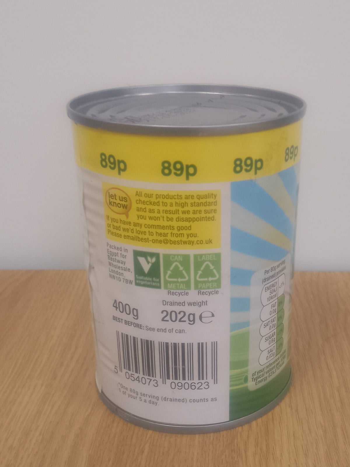 Best In Cut Green Beans in Water 400g