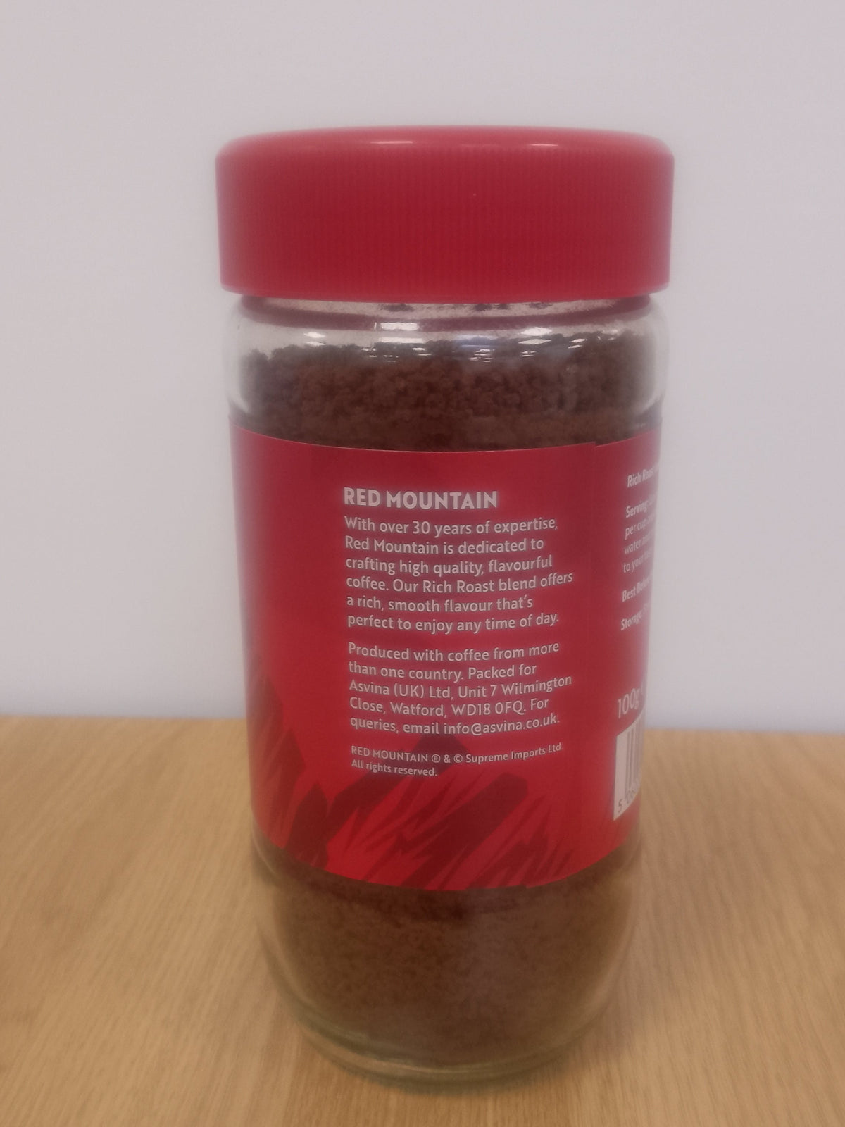 Red Mountain Classic Rich Roast Instant Coffee 100