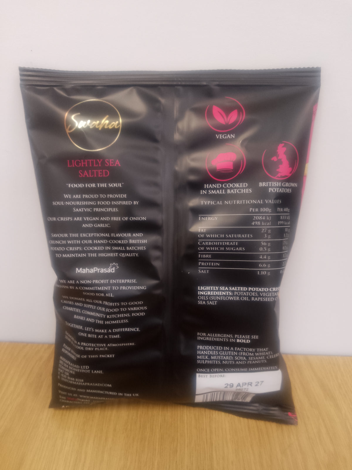 Swaha Lightly Sea Salted Crinkle Cut Crisps 40g