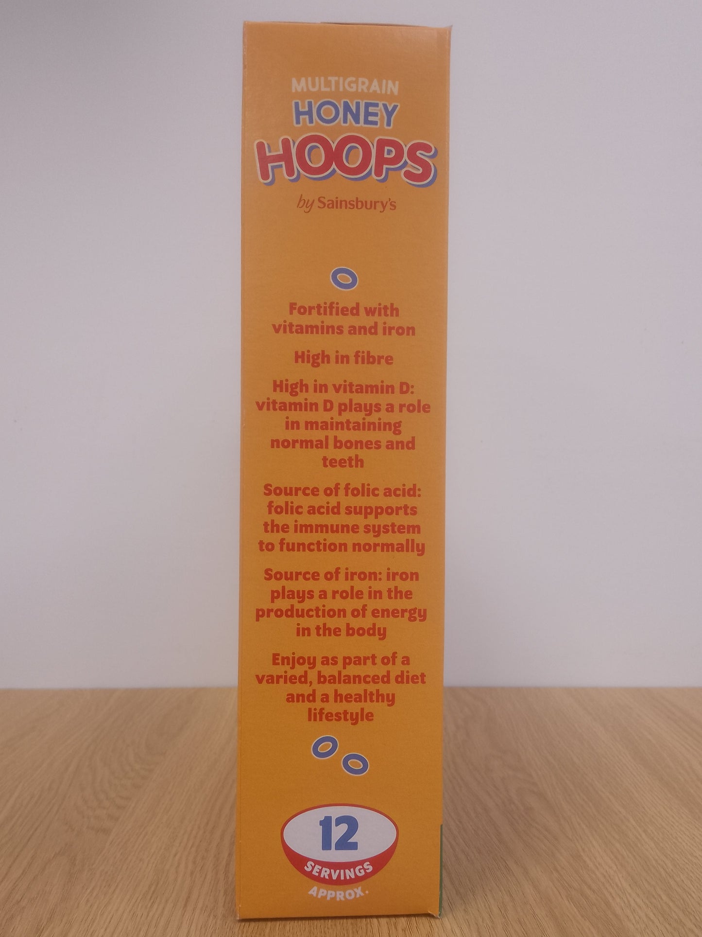 Sainsburys Multigrain Honey Hooplas 375g