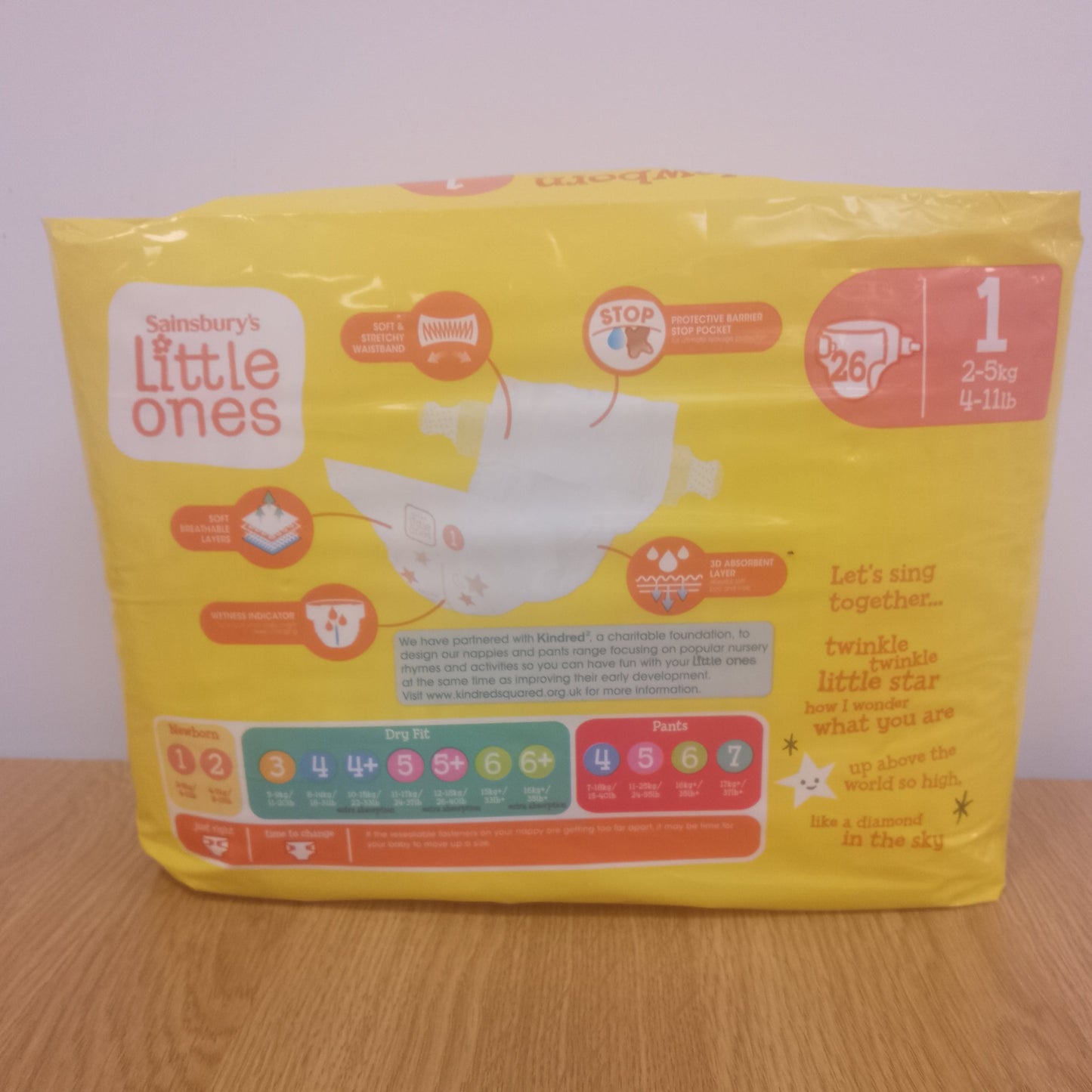 Sainsburys Little Ones Newborn Super Soft Nappies Size 1 x 26