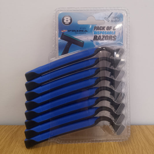 Prima Disposable Razors For Men 8 pack
