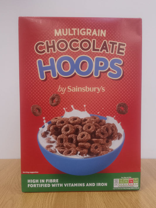 Sainsburys Multigrain Chocolate Hoops 375g