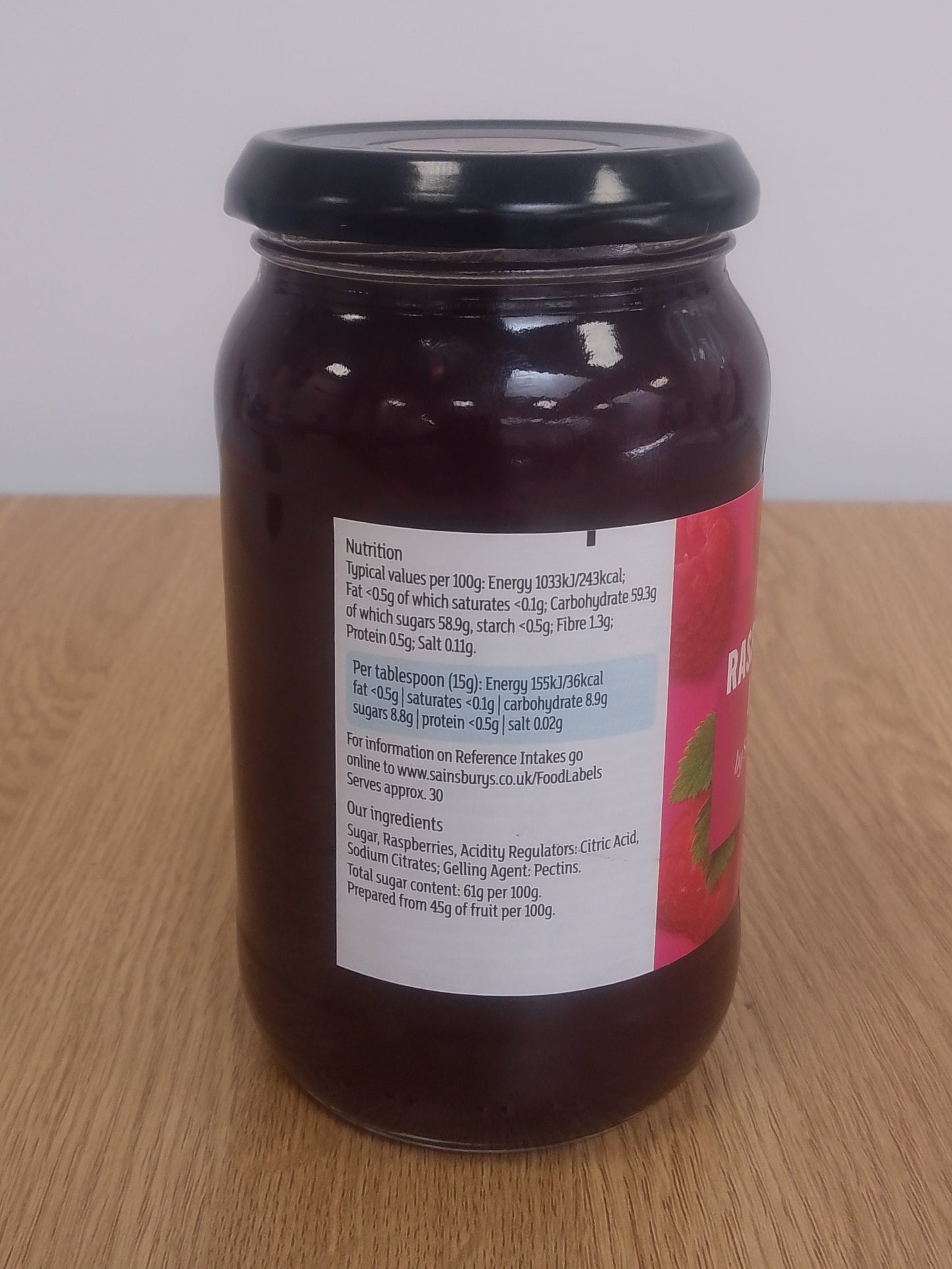 Sainsburys Raspberry Jam 454g